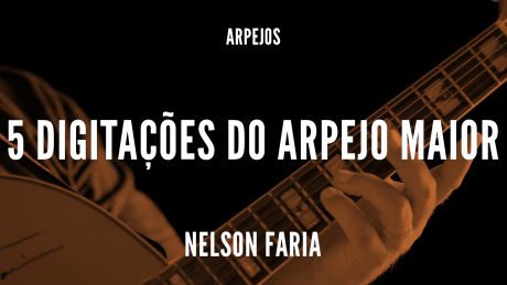 Nelson Faria segurando sua guitarra